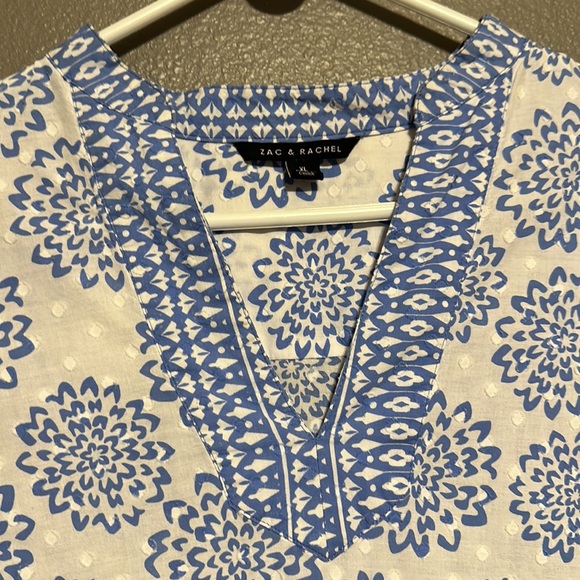 Zac & Rachel brand Size XL Women’s Boho Style Blouse 100% Cotton Like New - Picture 9 of 15